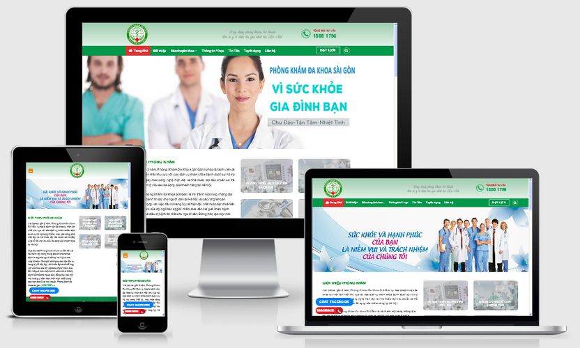 Giao diện web phòng khám đa khoa